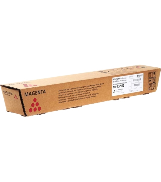 Картридж лазерный Ricoh 841757/842022 тип MPC5502E, пурпурный для Aficio MP C4502/C5502 22500 стр.