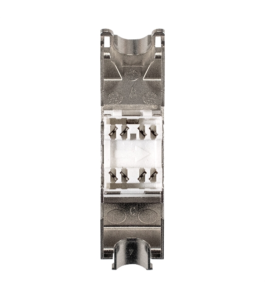 Модуль-вставка Keystone Jack RJ-45 ExeGate KJ-8P8C-SH-C6A-180-TL (Кат.6A, экранированная, 180 градусов, IDC Toolless (без инструмента))