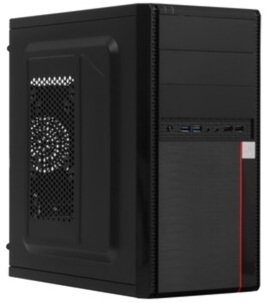Компьютерный корпус Minitower ExeGate MA-371X Black, mATX (UN400, 120мм) 2хUSB+2хUSB 3.0, Audio