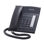 Телефон проводной Panasonic KX-TS2382RUB черный индикатор вызова,повторный набор последнего номера,4 уровня громкости звонка, фото 1
