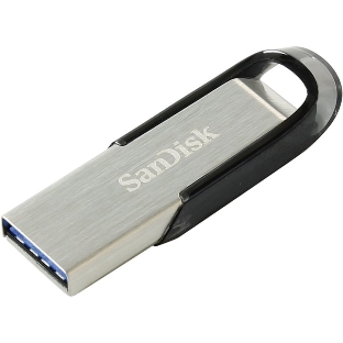 Флешка USB Sandisk CZ73 Cruzer Ultra Flair (SDCZ73-032G-G46), 32Gb, USB 3.0, R/W 150/45, серебристый/черный