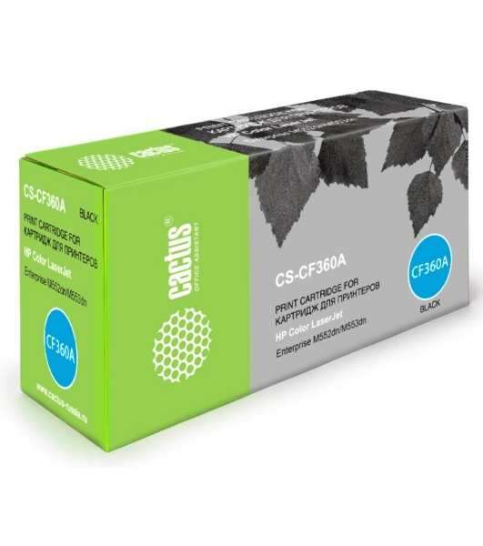 Картридж лазерный Cactus CS-CF360A черный (6000 стр.) для HP CLJ M552dn/M553dn/M553N/M553x