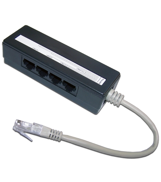 Сплиттер Lanmaster TWT-4U1 черный