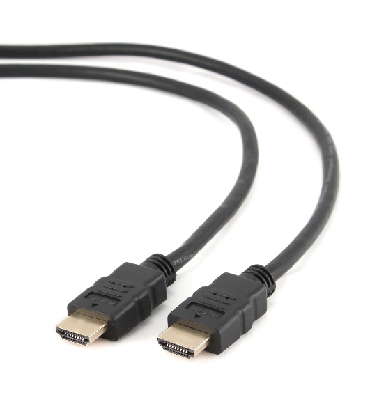 Кабель Cablexpert HDMI CC-HDMI4-1M, 19M/19M, v2.0, медь, позол.разъемы, экран, 1м, черный, пакет
