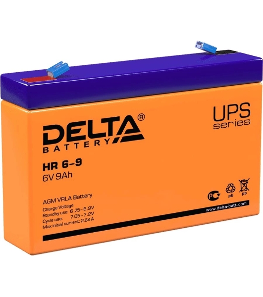 Батарея для ИБП Delta HR 6-9 (634W) (6V, 9Ah)