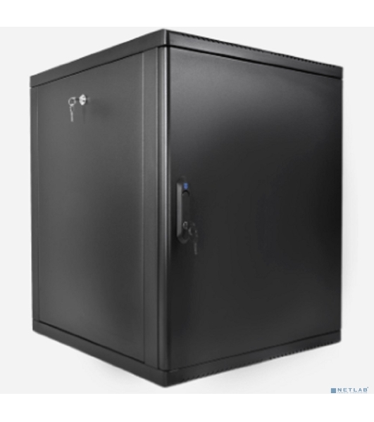 Шкаф телекоммуникационный ЦМО настенный разборный 12U (600 x 650) съемные стенки, дверь металл, черный (ШРН-М-12.650.1-9005)