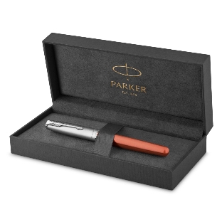 Ручка перьевая Parker Sonnet Essentials SB F545 (CW2169228) LaqOrange CT, F, сталь нержавеющая, подарочная коробка