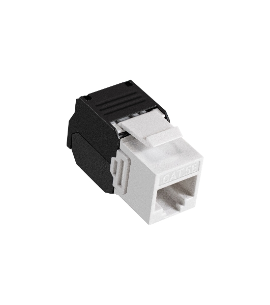 Модуль-вставка Keystone Jack RJ-45 ExeGate KJ-8P8C-U-C5e-180-TL (Кат.5e, неэкранированная, 180 градусов, IDC Toolless (без инструмента))
