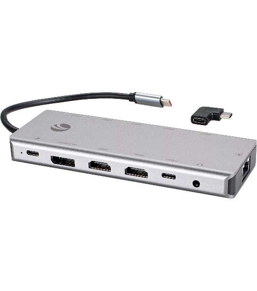 USB-концентратор VCOM CU4706, USB Type-C, HDMI/DP/USB3.0/TC/USB2.0/RJ45/SD/TF/PD/3.5 мм jack, USB Type-C