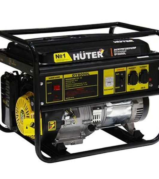 Электрогенератор бензиновый Huter DY8000L, 6.5 кВт, 91 дБ, 69.8 кг