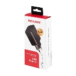 Сетевое зарядное устройство Rexant USB + Type-C, 5V, 2.4 A, черный, фото3