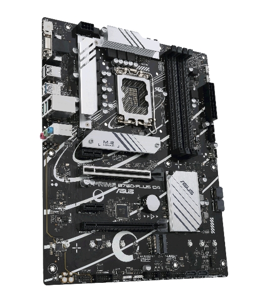 Материнская плата ASUS PRIME B760-PLUS D4, LGA 1700, Intel B760, 4xDDR4, 4xSATA, 3xM.2, 1xPCIe 4.0 x4, 1xPCIe 5.0 x16, 1xHDMI, 1xDP, 1xVGA, 1x 2.5Gb LAN, 1xUSB 3.2 Gen 2, 2xUSB-A 3.2 Gen 2, 3x3.5 мм, 7.1, ATX
