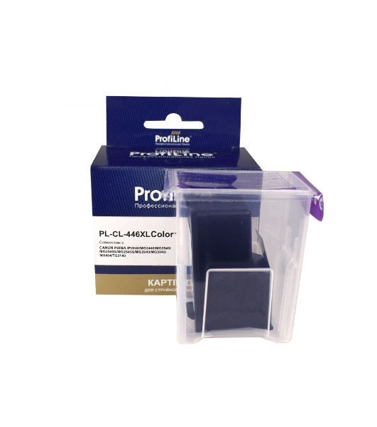 Картридж струйный ProfiLine PL-CL-446XL для принтеров Canon PIXMA IP2840/MG2440/MG2540/MG2540S/MG2545S/MG2940/MG3040/MX494/TS3140 с чернилами Cyan/Magenta/Yellow