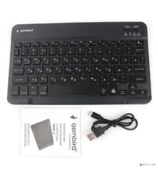 Клавиатура беспроводная Gembird KBW-4N, 78 кл., Bluetooth, ножн.тип клавиш, ультратонкая