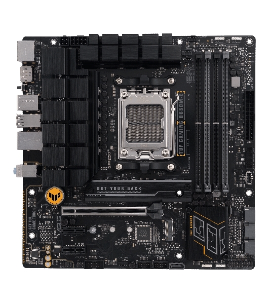 Материнская плата ASUS TUF GAMING B650M-E, AM5, AMD B650, 4xDDR5, 4xSATA, 2xM.2, 1xPCIe 4.0 x16, 2xPCIe x1, 2xDP, 1xHDMI, 1x 2.5Gb LAN, 1xUSB-A 3.2 Gen 2, 2xUSB-A 3.2 Gen 1, 4xUSB 2.0, 1xUSB-C 3.2 Gen 2, 3x3.5 мм, 7.1, mATX