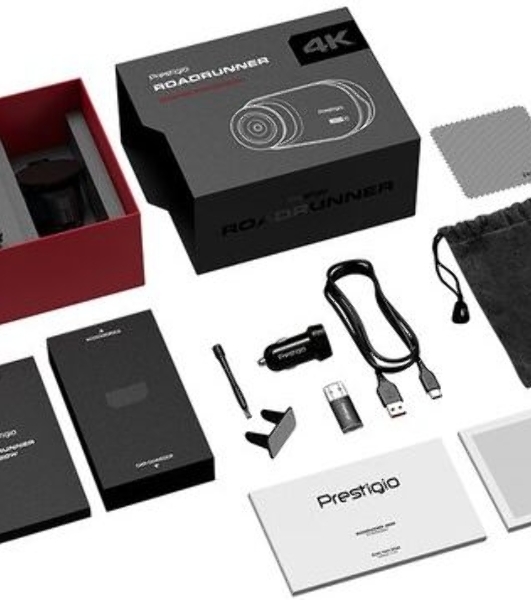 Видеорегистратор Prestigio RoadRunner 480W, 3840x2160, 3', Wi-Fi, G-сенсор, датчик движения