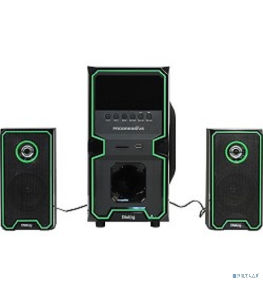 Акустическая система Dialog Progressive AP-222B BLACK - акустические колонки 2.1, 30W+2*10W RMS, Bluetooth, USB/SD reader