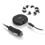 Зарядное устройство для ноутбука CROWN USB CMLC-3294 черный (Автомобильное 12V, 90W 15-20V, порт USB 5V 2.1A), фото 1