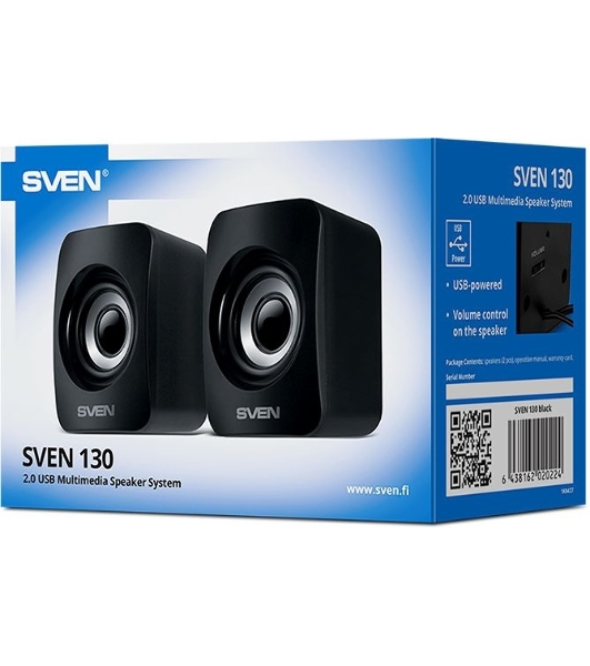 Акустическая система SVEN 130, черный (6 Вт, питание USB)