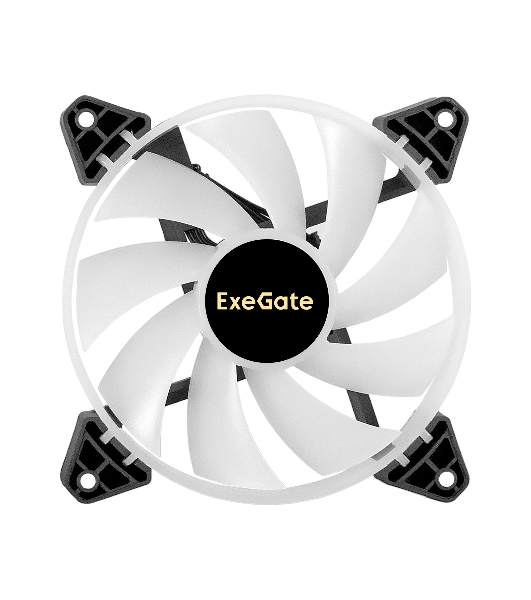 Вентилятор для корпуса ExeGate EX12025HM3PM.FRGb.5CSU черный/белый, 120 мм, 1200 об/мин, 24 дБ, 3 pin