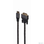Кабель HDMI-DVI Cablexpert CC-HDMI-DVI-4K-6, 19M/19M, single link, 4K, медь, нейлоновая оплетка, метал.разъемы, 1.8м, черный, коробка, фото5