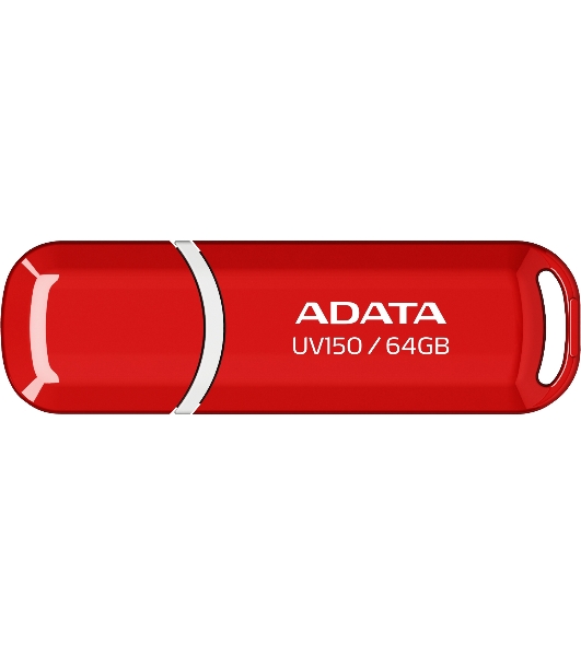Флешка USB ADATA UV150 (AUV150-64G-RRD), 64Gb, USB 3.0, R/W 100/30, красный
