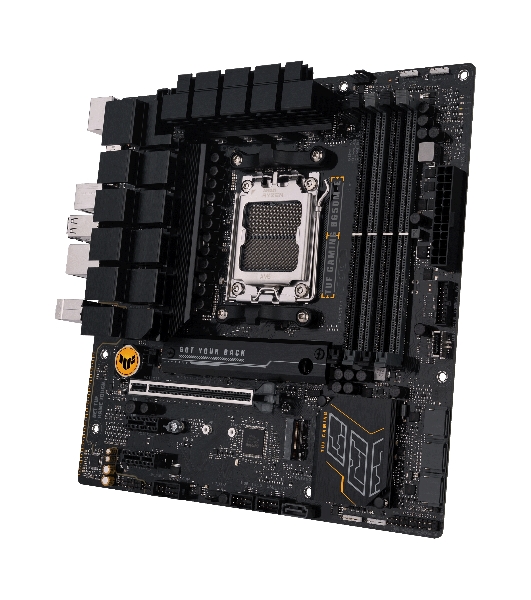 Материнская плата ASUS TUF GAMING B650M-E, AM5, AMD B650, 4xDDR5, 4xSATA, 2xM.2, 1xPCIe 4.0 x16, 2xPCIe x1, 2xDP, 1xHDMI, 1x 2.5Gb LAN, 1xUSB-A 3.2 Gen 2, 2xUSB-A 3.2 Gen 1, 4xUSB 2.0, 1xUSB-C 3.2 Gen 2, 3x3.5 мм, 7.1, mATX