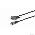 Кабель HDMI-DVI Cablexpert CC-HDMI-DVI-4K-6, 19M/19M, single link, 4K, медь, нейлоновая оплетка, метал.разъемы, 1.8м, черный, коробка, фото4
