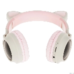 Беспроводные/проводные наушники Hoco W27 розовый, накладные, Bluetooth + проводной, 'кошачьи ушки', до 5 ч., фото6