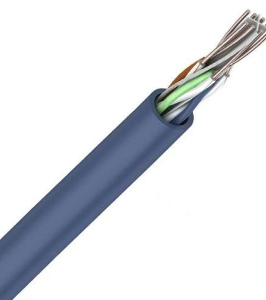 Кабель витая пара Rexant U/UTP кат.6 4х2х23AWG solid CU PVC син. (м)