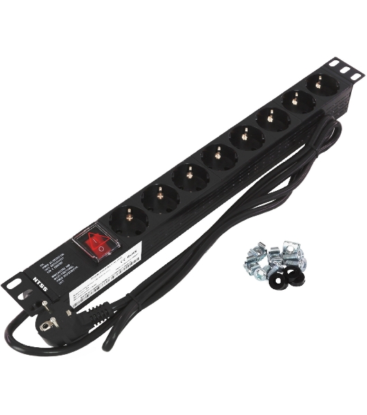 Блок распределения питания NTSS NTSS-PDU-DA2032 гор.размещ. 8x базовые 16A Schuko 1.8м