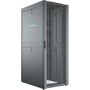 Шкаф серверный C3 Solutions (C3.RF2401) напольный 24U 600x1050 мм пер. дв. перфор. 2 бок. пан. направл. под закл. гайки 1500 кг черный 1182 мм металл