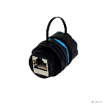 Индустриальный соединительный модуль, RJ-45(8P8C), FTP, CAT6, IP68 с защитным колпачком для кабеля, фото 1
