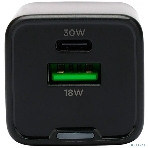 Зарядное устройство Cablexpert MP3A-PC-64, 30Вт GaN, 3А, QC4.0/PD, 1xUSB, 1xType-C, черный, пакет, фото7