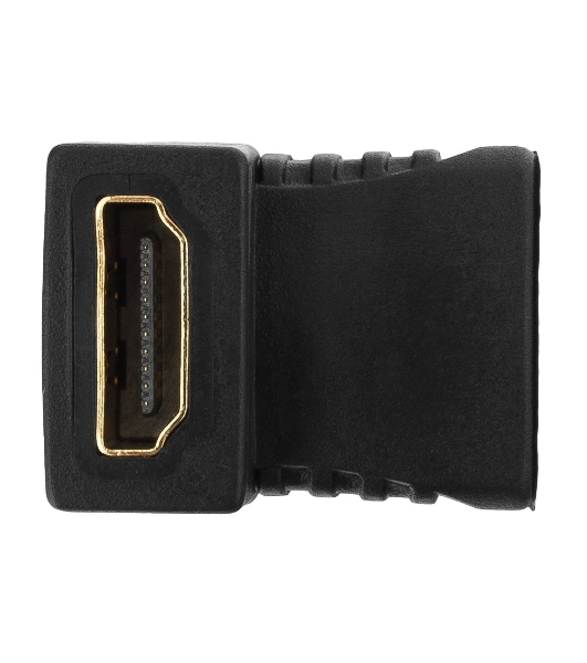 Переходник Gembird Переходник HDMI-HDMI 19F/19F, угловой, золотые разъемы, пакет