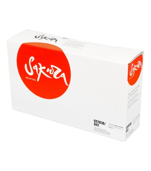 Картридж Sakura CF287A/041 для HP и Canon, черный, 10000 к.
