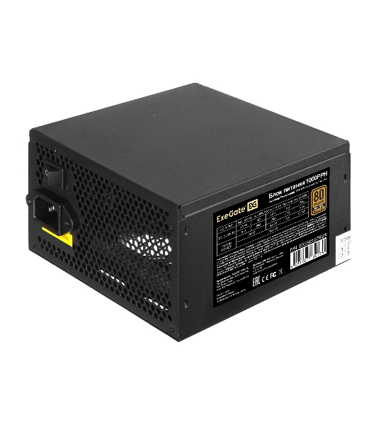 Блок питания ExeGate 1000PPH-OEM (EX292157RUS-OEM), 1000Вт, 80 PLUS Bronze, 120мм, черный