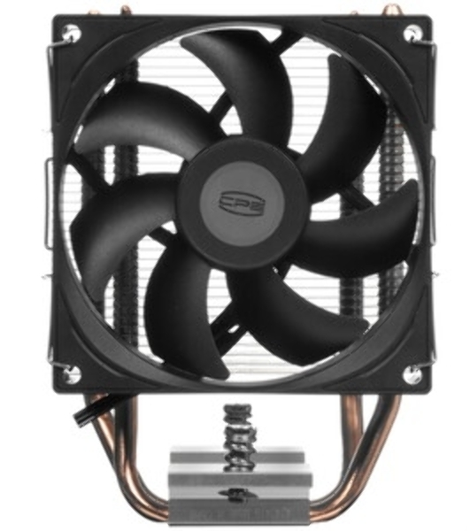 Кулер для процессора PCCooler R200 S115X/1200/1700/AM4/AM5 (TDP 110W, 90мм Non LED Fan, 2 тепловые трубки 6мм, 2200RPM, 28,3dBa)