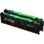 Оперативная память Kingston Fury Beast, DDR4, 32GB (2x16GB), 3200MHz, CL16, DIMM, с радиатором, RGB, черный, фото2