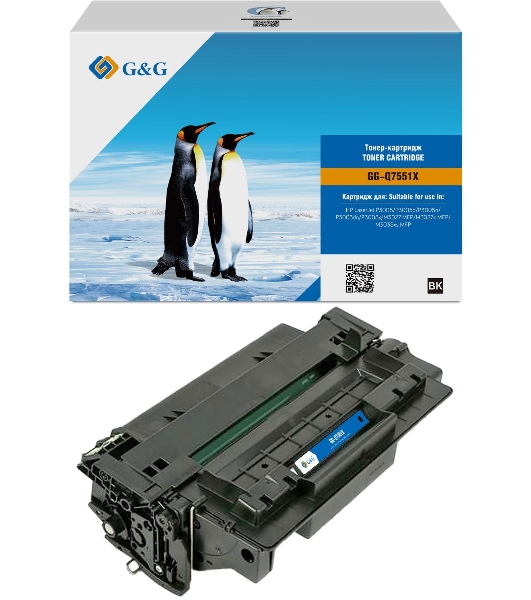 Картридж лазерный G&G GG-Q7551X черный (13000 стр.) для HP LJ P3005/M3027 MFP/M3027x MFP/M3035xs MFP