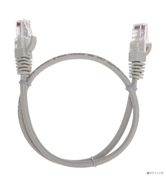 Патч-корд U/UTP, CAT 5e, RJ45-RJ45, 26AWG, ZH нг(А)-HF, серый, 0,5м Rexant