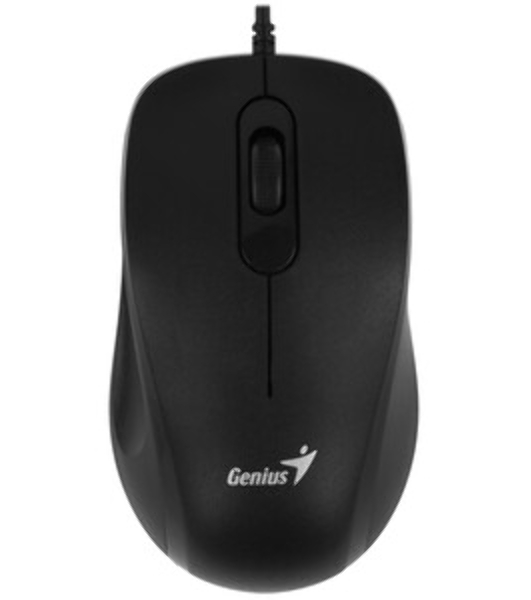 Мышь проводная Genius DX-101 черный, 1200 dpi, USB, кнопки - 3