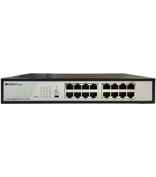 Коммутатор ORIGO Unmanaged Switch, 16x1000Base-T, 19 Rackmount Kit