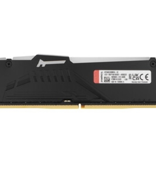 Оперативная память Kingston Fury Beast RGB, DDR5, 32GB (1x32GB), 6000 MHz, CL36, с радиатором, RGB, черный