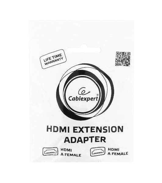Переходник Gembird Переходник HDMI-HDMI 19F/19F, угловой, золотые разъемы, пакет