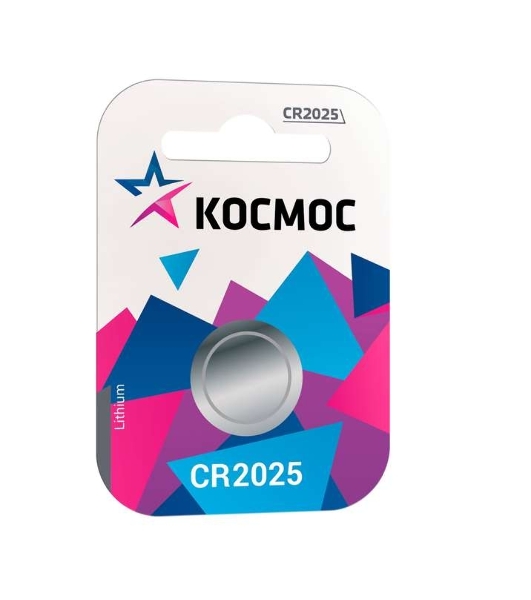 Элемент питания Космос литиевый CR 2025 1хBL (блист.1шт)