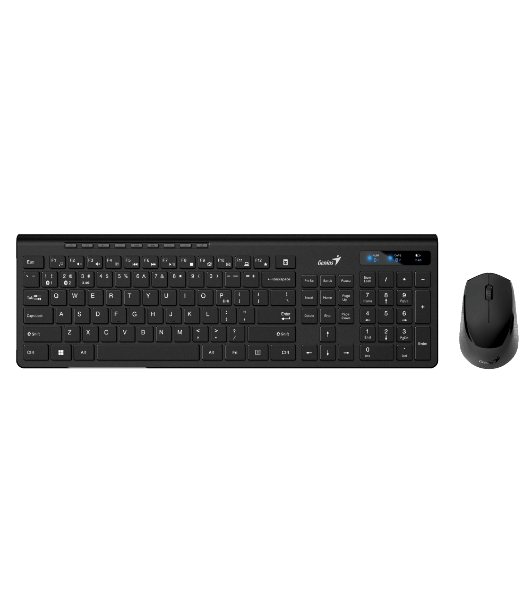 Комплект клавиатура+мышь Genius SlimStar 8230 беспроводной, USB + Bluetooth, 1000 DPI, чёрный