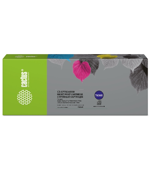 Картридж струйный Cactus CS-EPT636800 (T6368) черный матовый (700 мл) для Epson Stylus PRO 7700/7890/7900/9700