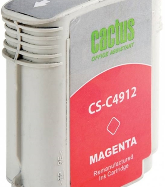Картридж струйный Cactus CS-C4912 №82 пурпурный (72 мл) для HP Design Jet 500/800C