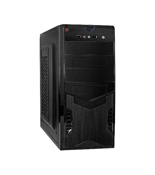 Компьютерный корпус Miditower ExeGate EX280386RUS CP-604 Black, ATX, (CP350W, 80мм), 2хUSB, Audio